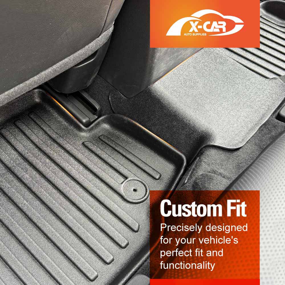 3D Floor Mats Boot Liner Set for Mazda CX-70 CX70 2024-Onwards All Weather Heavy Duty Cargo Kick Mats Back Seat Protector Cover