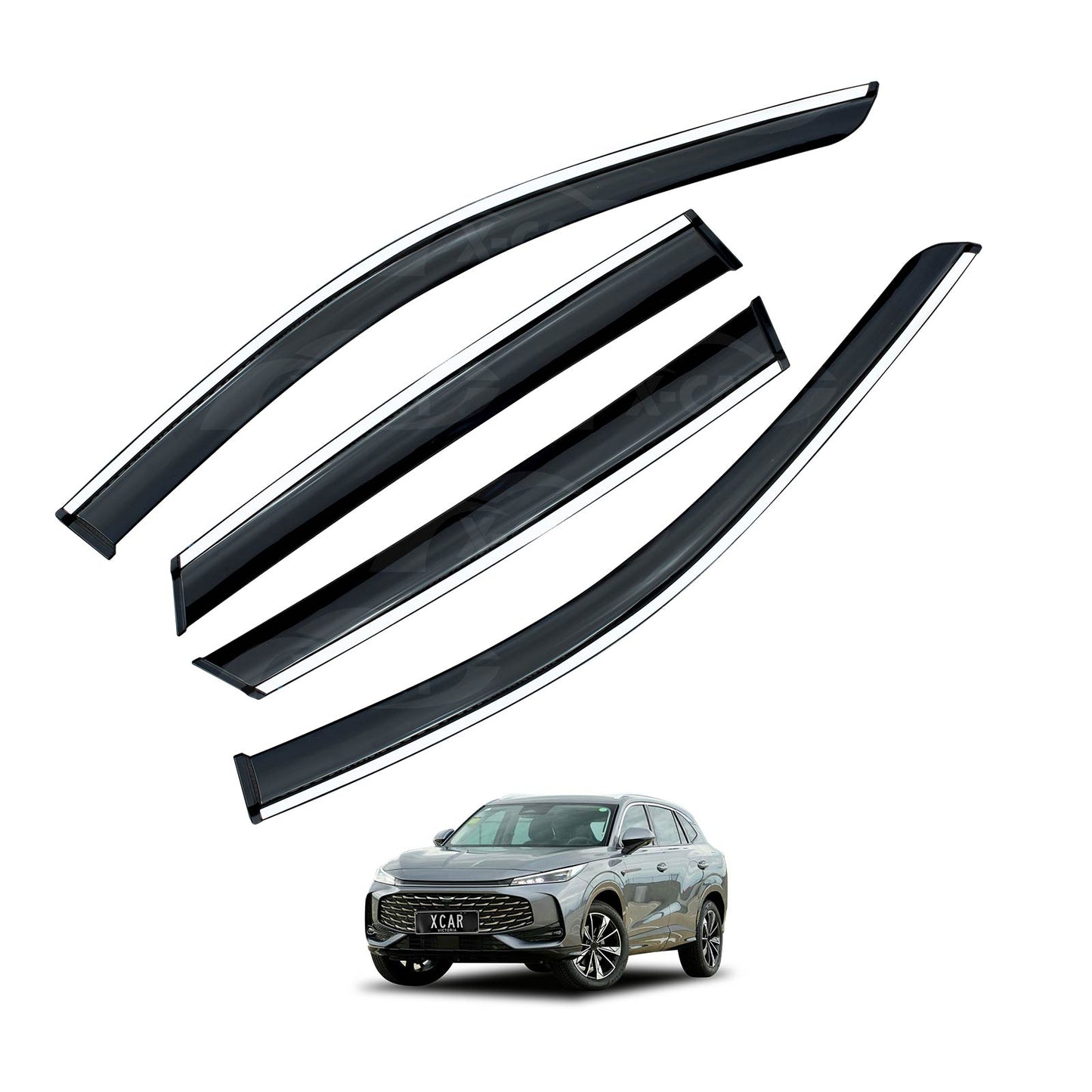 Weathershields for MG HS 2024-Onwards Car Weather Shields Wind Deflectors Window Sun Visor 4 Pcs