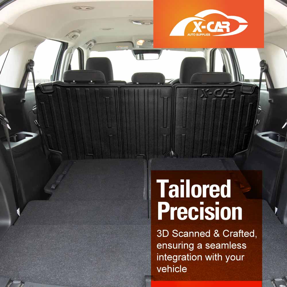 3D Floor Mats Boot Liner Set for Isuzu MU-X MUX 2022-Onwards All Weather Heavy Duty Cargo Kick Mats Back Seat Protector Cover