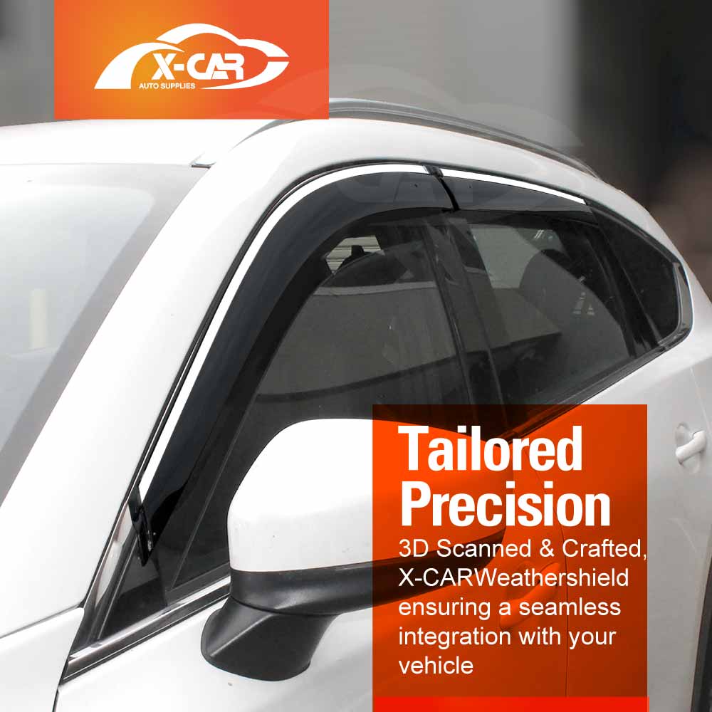 Weathershields for Mazda CX8 CX-8 2018-2024 Car Weather Shields Wind Deflectors Window Sun Visor 4-Piece Set
