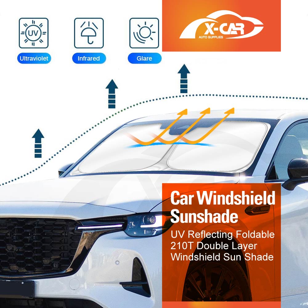 WindScreen Sun Shade for Mazda CX-70 CX70 2024-Onwards UV Rays Foldable Custom Wind Screen Sun Visor Protector