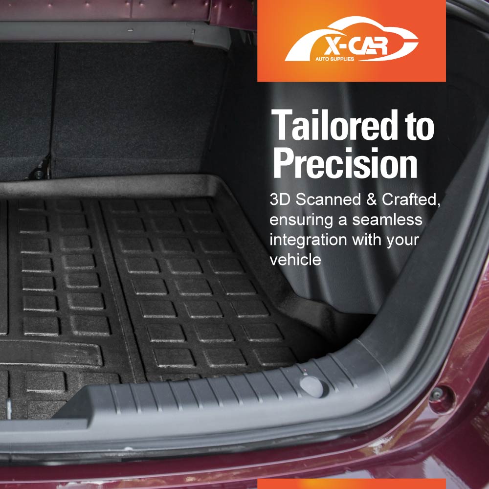 3D Floor Mats Boot Liner for Mazda 2 Sedan 2014-2025 DL Series All Weather Heavy Duty Cargo Car Trunk Luggage Tray