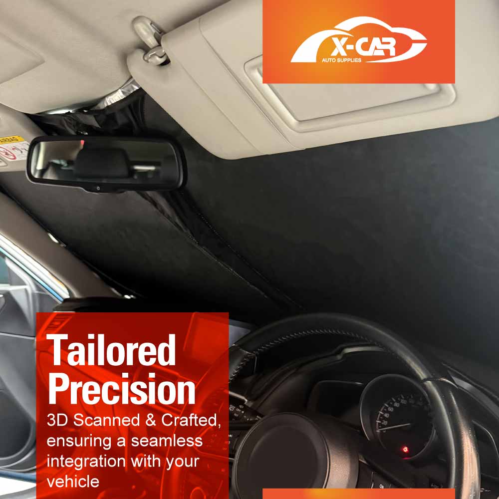 WindScreen Sun Shade for Mazda 3 BP Series 2019-Onwards Blocks UV Rays Foldable Custom Wind Screen Sun Visor Protector