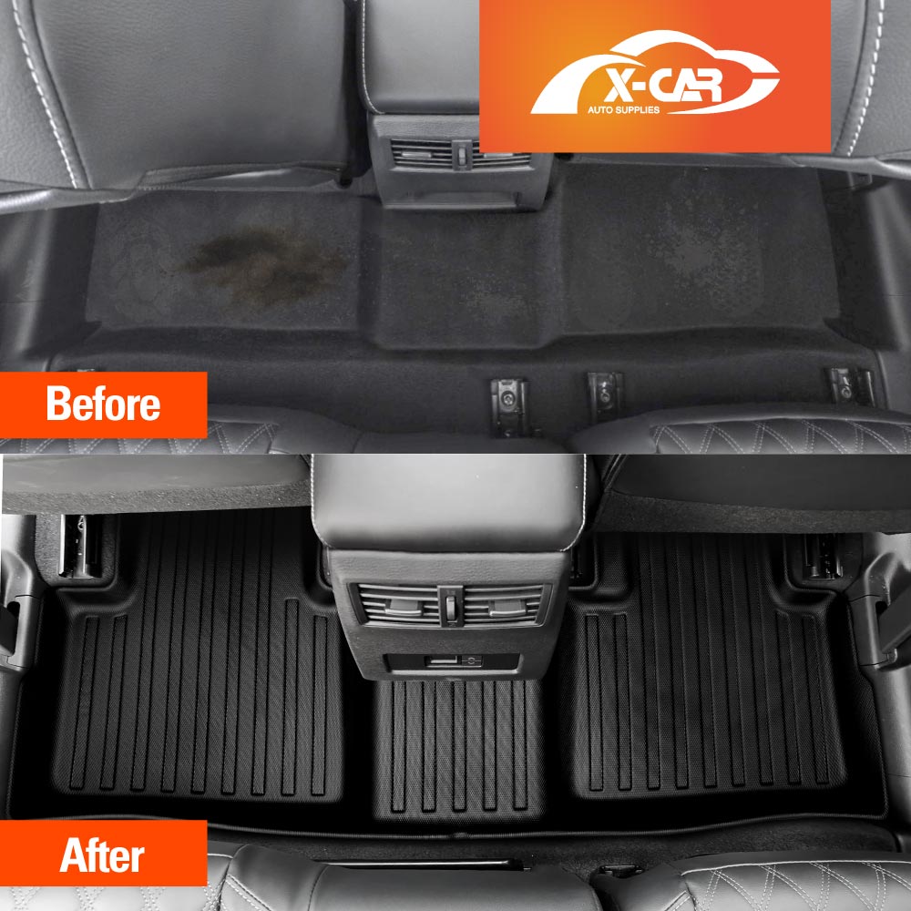 3 Pcs Boot Liners Floor Mats for Mitsubishi Outlander Petrol ZM 7 Seater 2021-2025 All Weather Heavy Duty TPE Cargo Car Trunk Luggage Tray