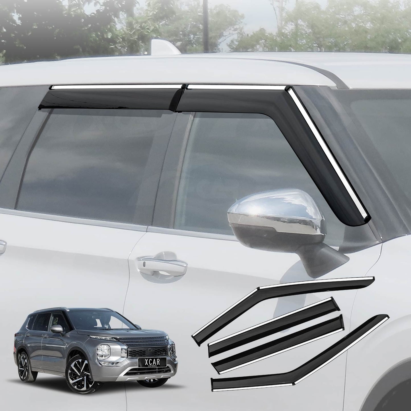 Weathershields for Mitsubishi Outlander 2021-Onwards Car Weather Shields Wind Deflectors Window Sun Visor