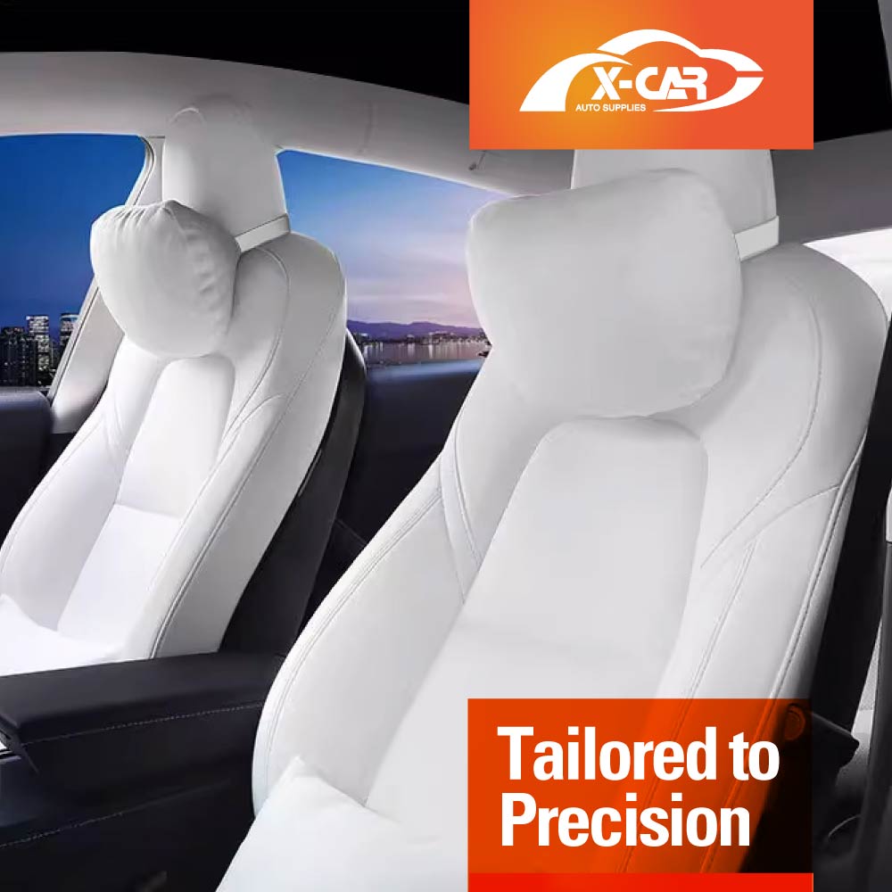 White Headrest Pillow for Tesla Model Y Juniper 2025-Onwards Car Seat Neck Support Cushion Accessories