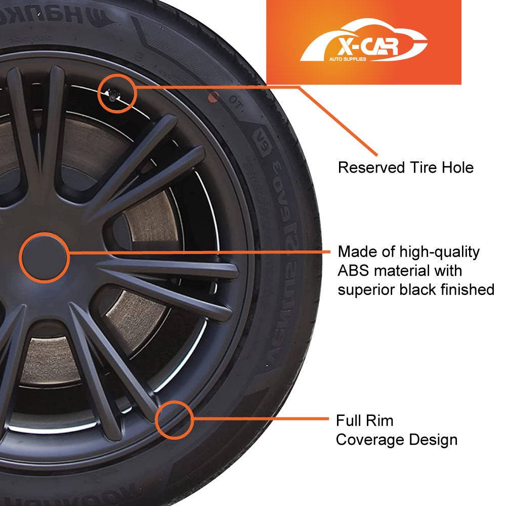 Tesla Model Y 2022-2025 Gemini Wheel Protector Cover Caps 19 Inch Rim Hubcap Replacement Hub Cap Matt Black