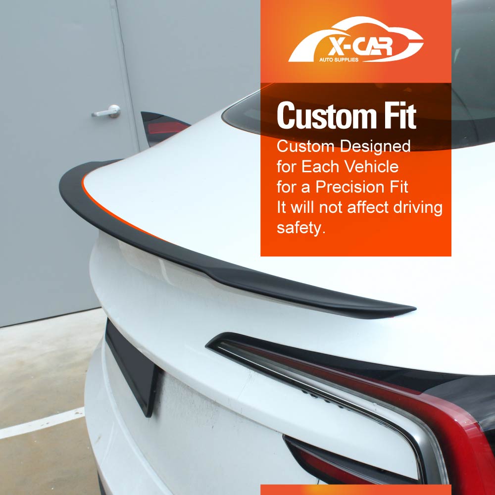 Sporty Matt Black Style Spoiler for Tesla Model 3 Highland 2023-2025 Rear Trunk Wing Lip Tail Performance Upgrade