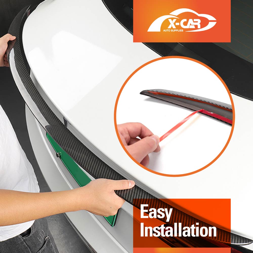 Sporty Carbon Fiber Style Spoiler for Tesla Model Y Juniper 2025-Onwards Rear Trunk Wing Lip Tail Performance Upgrade