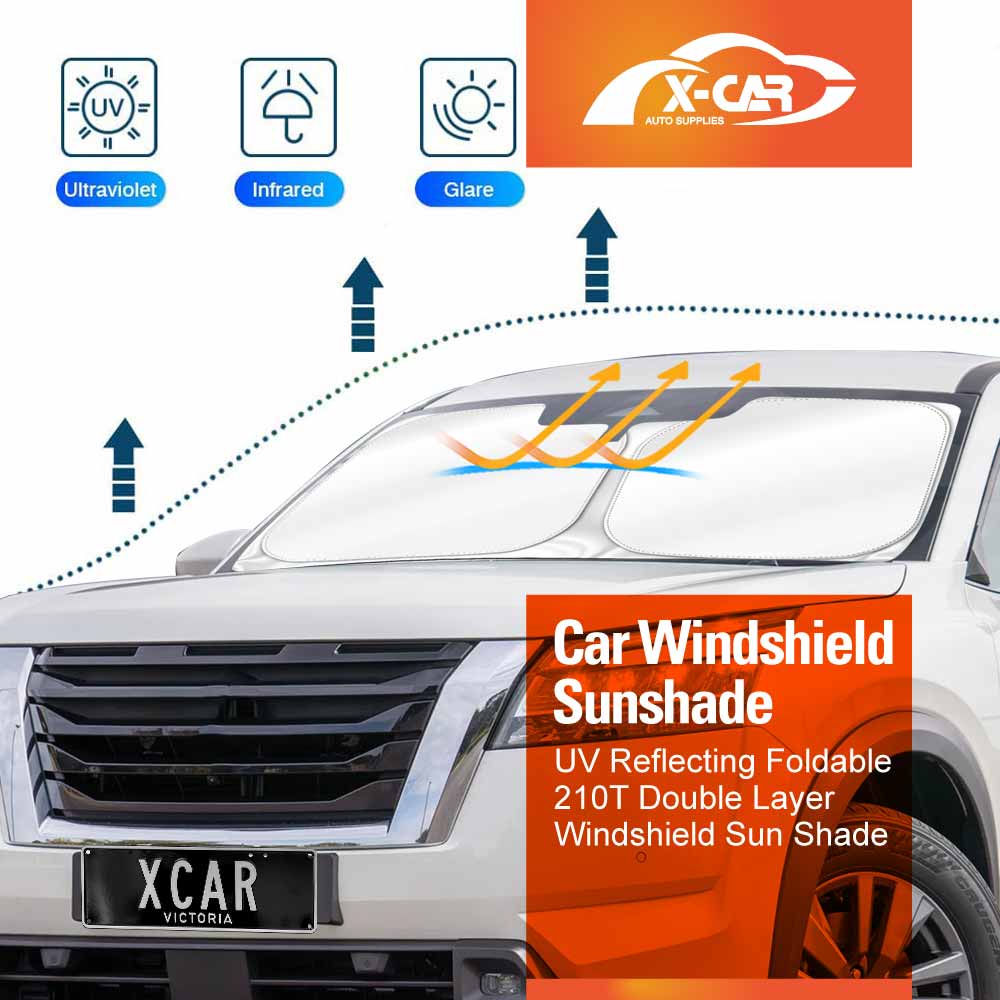 WindScreen Sun Shade for Nissan Pathfinder R53 2022-2025 Blocks UV Rays Foldable Custom Wind Screen Sun Visor Protector