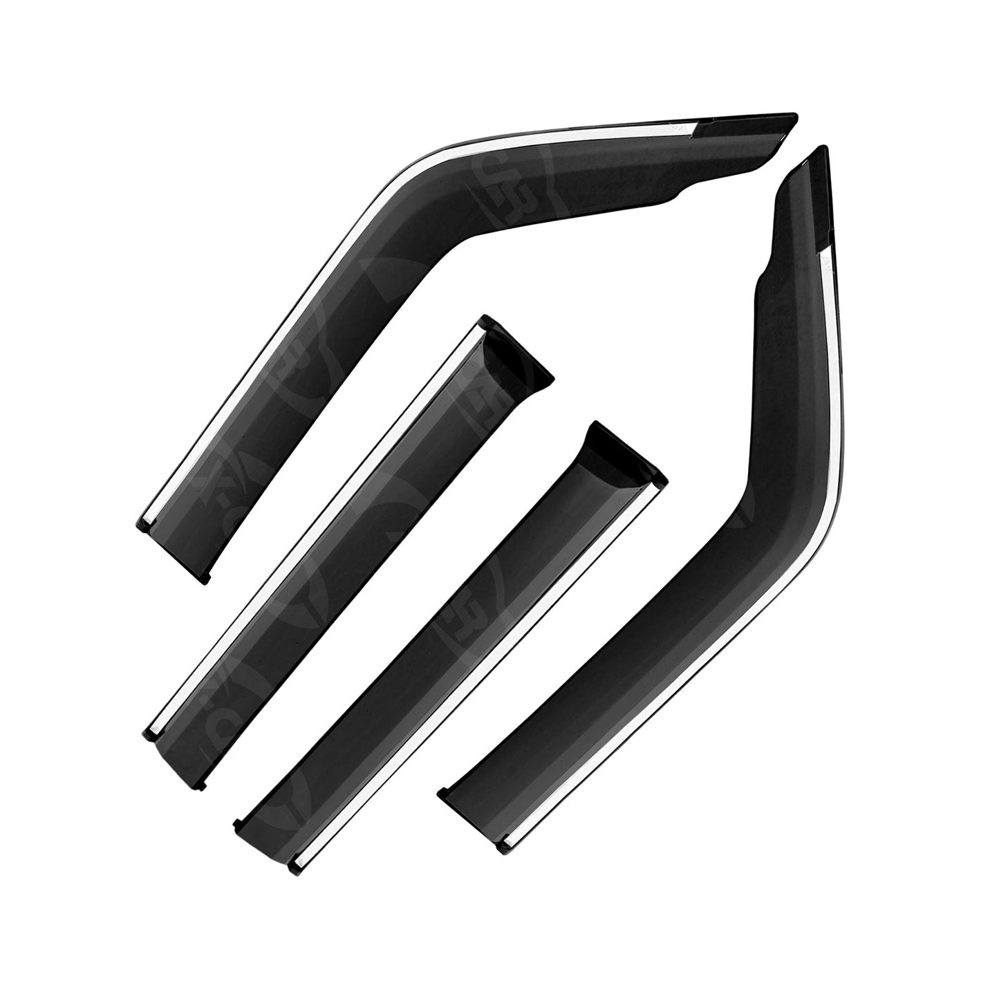 Weathershields for Mitsubishi Pajero 2006-2022 Car Weather Shields Wind Deflectors Window Sun Visor 4-Piece Set