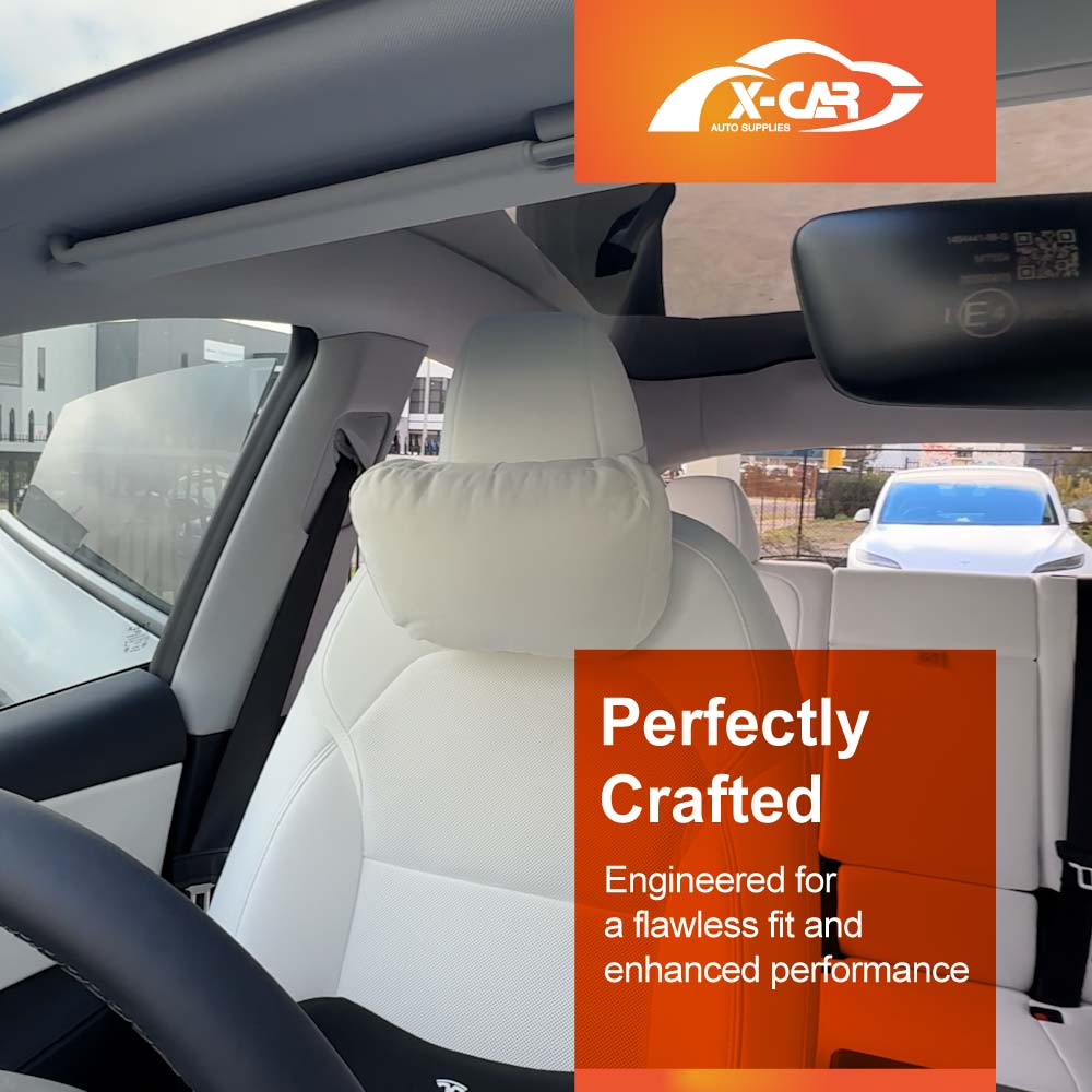 White Headrest Pillow for Tesla Model Y Juniper 2025-Onwards Car Seat Neck Support Cushion Accessories