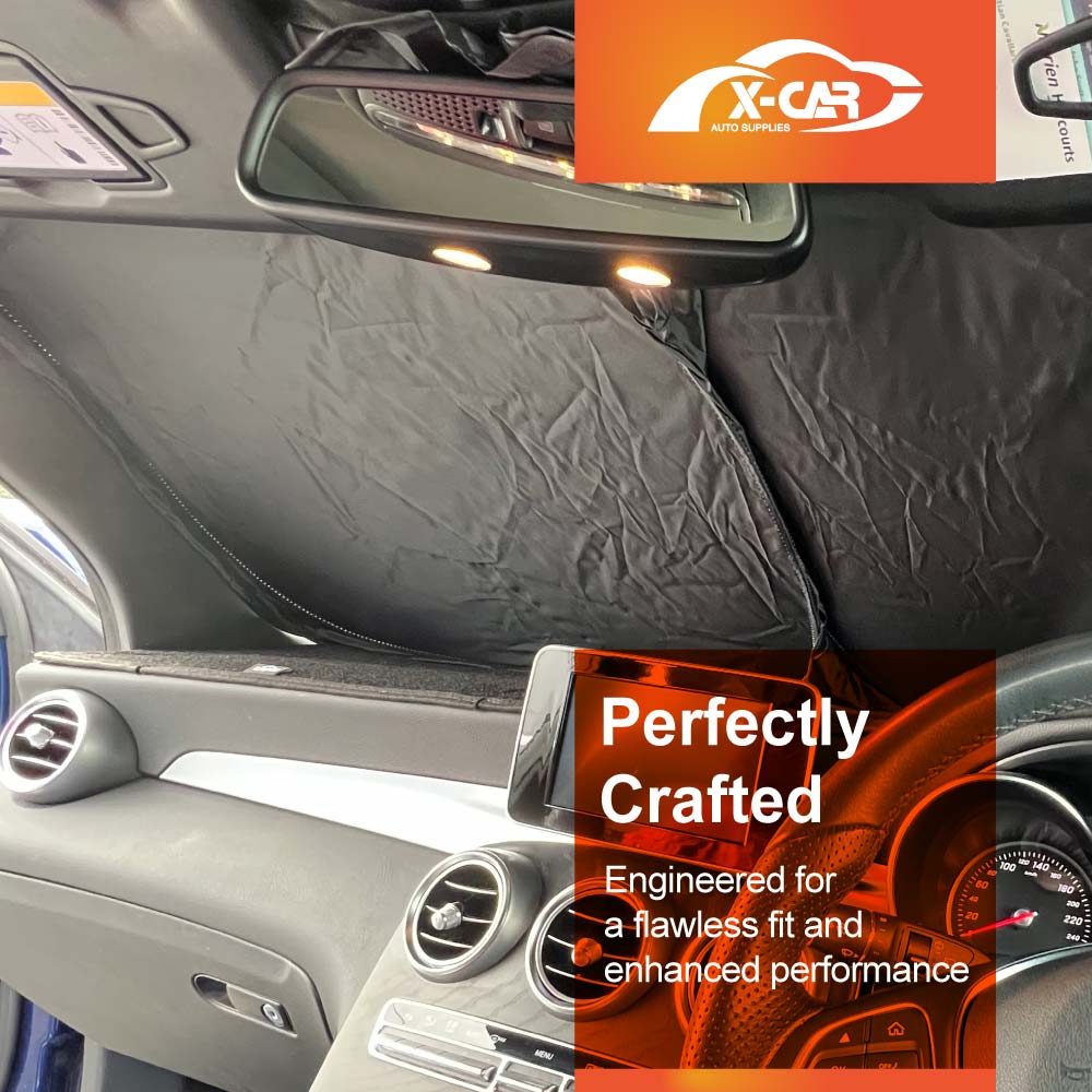 WindScreen Sun Shade for Mercedes-Benz GLC 2015-2022 Blocks UV Rays Sun Visor Protector Foldable Sunshade