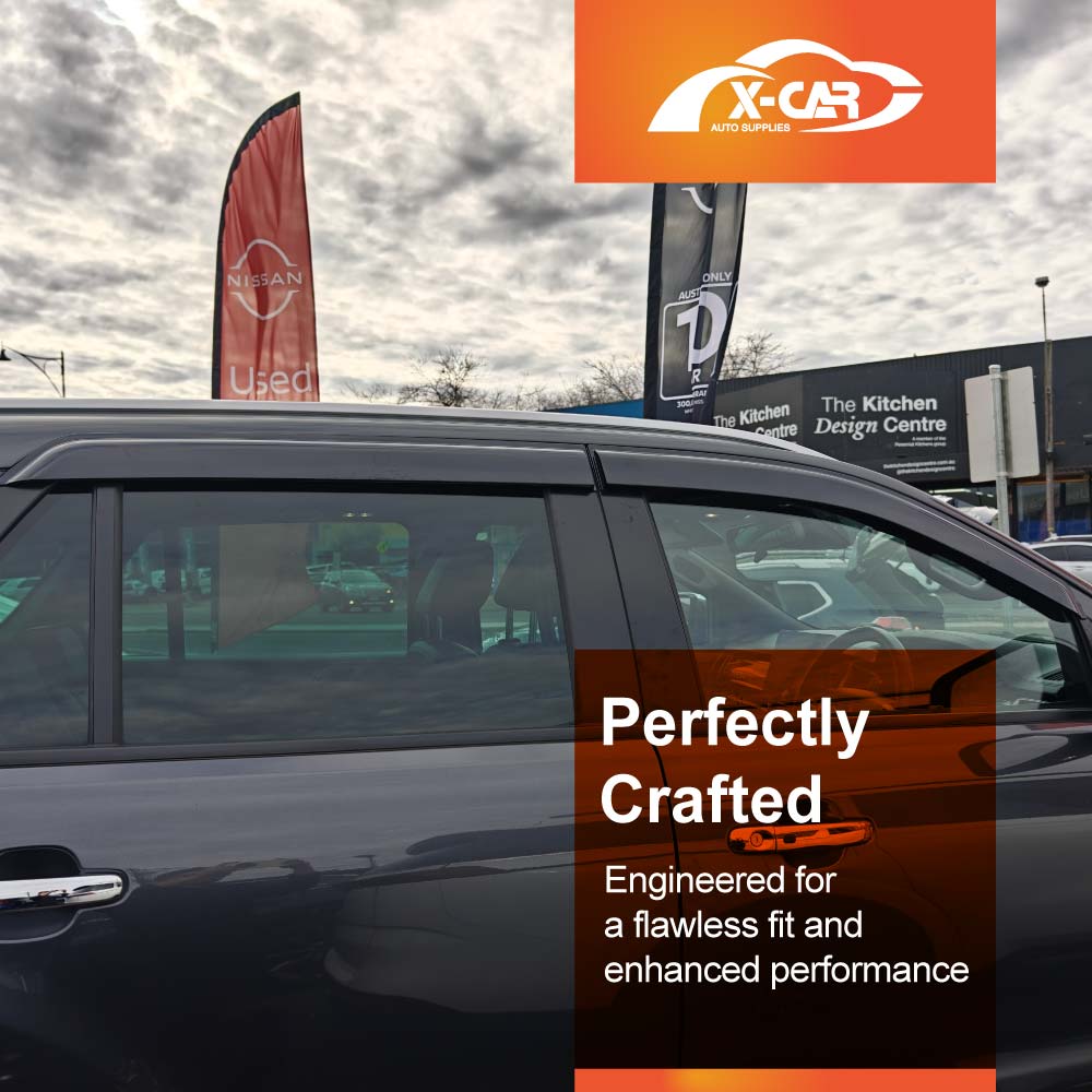 Weathershields for Ford Everest 2015-2022 Car Weather Shields Wind Deflectors Window Sun Visor 4-Piece Set