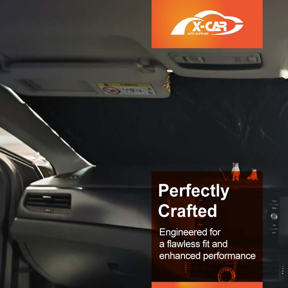 WindScreen Sun Shade for Volkswagen Polo MK6 Hatch 2018-Onwards Blocks UV Rays Foldable Custom Wind Screen Sun Visor Protector
