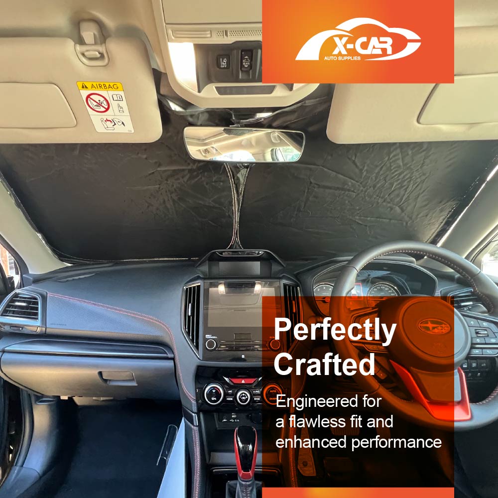 WindScreen Sun Shade for Subaru Forester 2019-2024 Blocks UV Rays Sun Visor Protector Foldable Sunshade