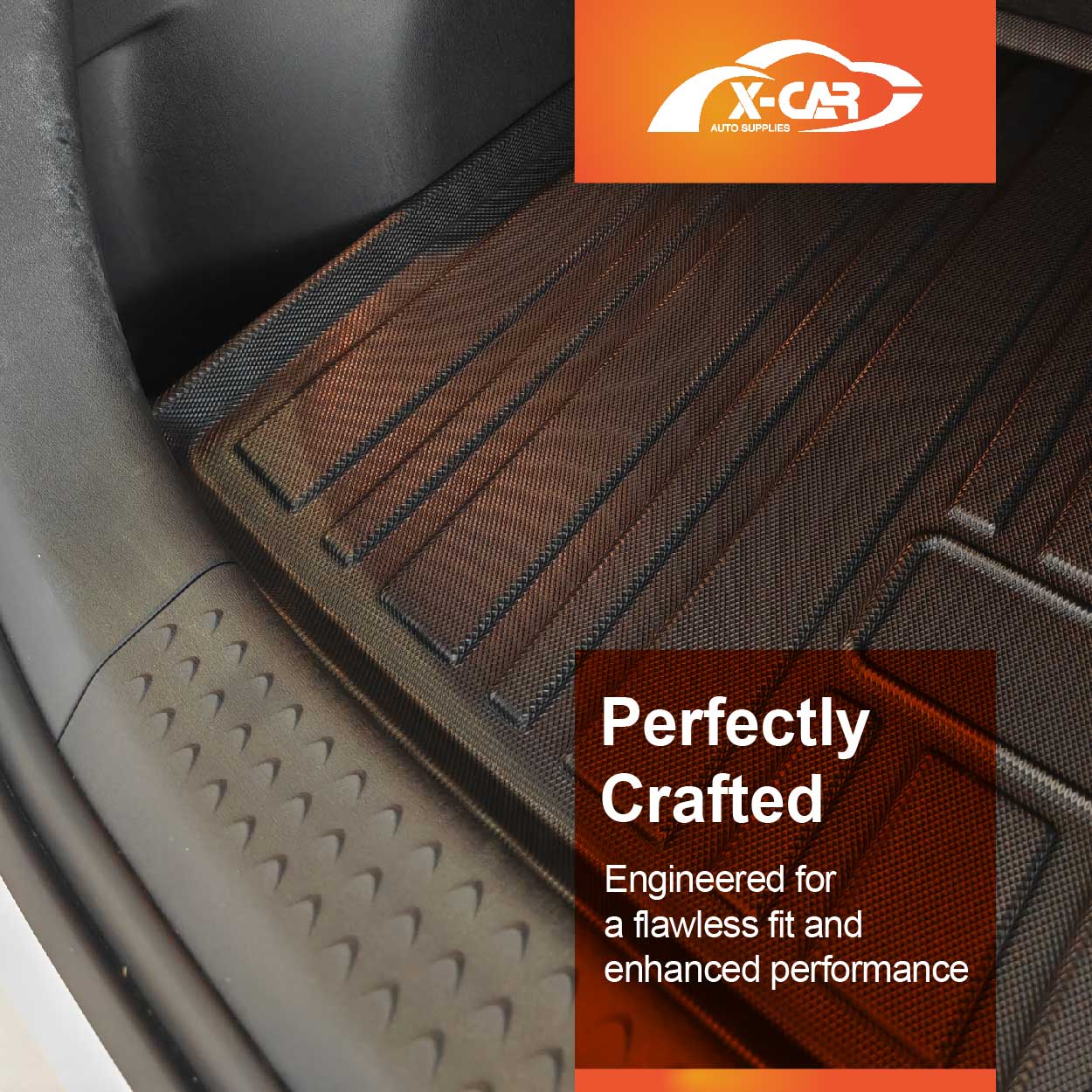 3D All-Weather Floor Car Cargo Trunk Kick Mats Boot Liner for BYD Dolphin 2023-2025 Accessories