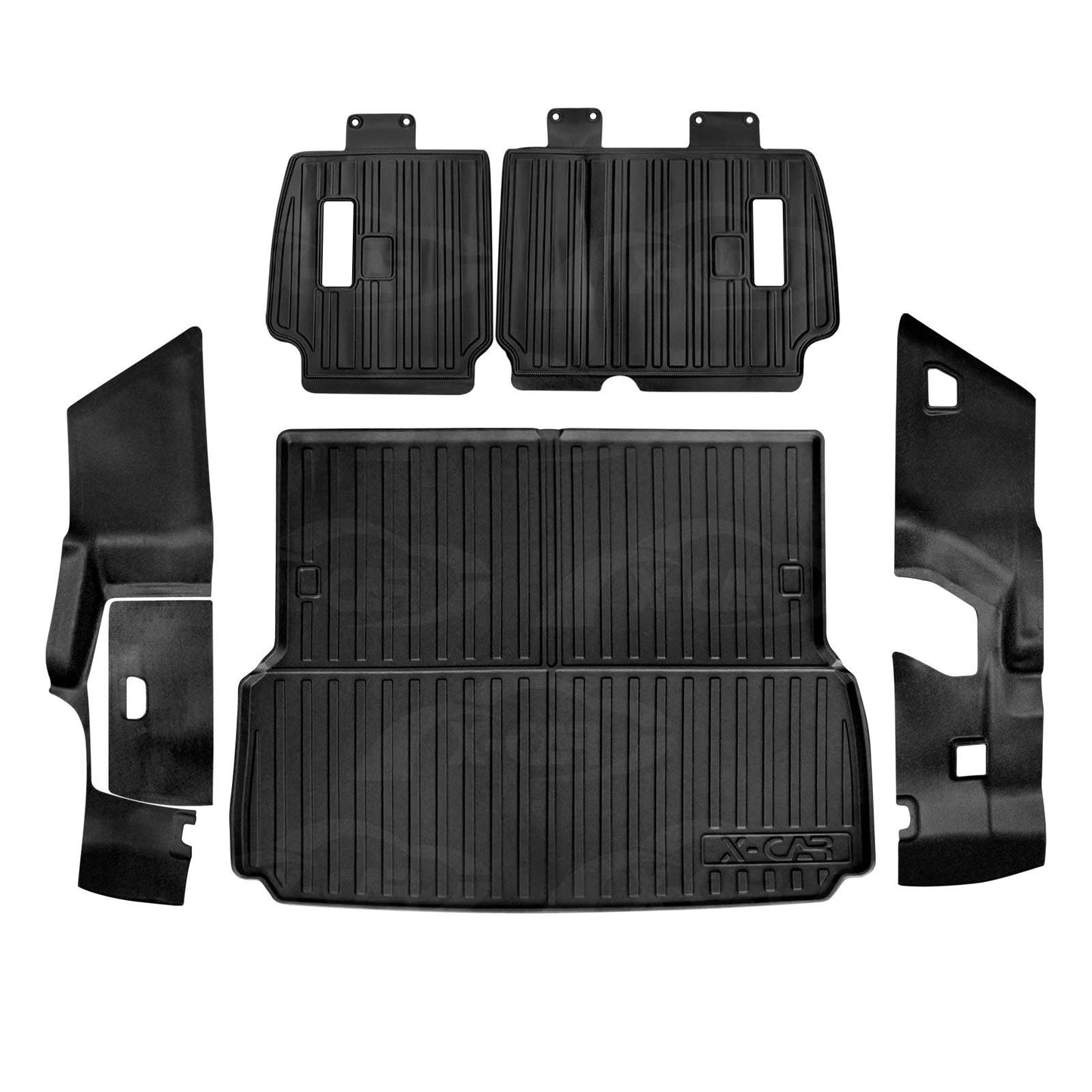 Boot Liner Kick Mats for Toyota Prado 250 Series 5-Seater 2024-Onwards All Weather Heavy Duty Cargo Car Seat Side Trunk Protector