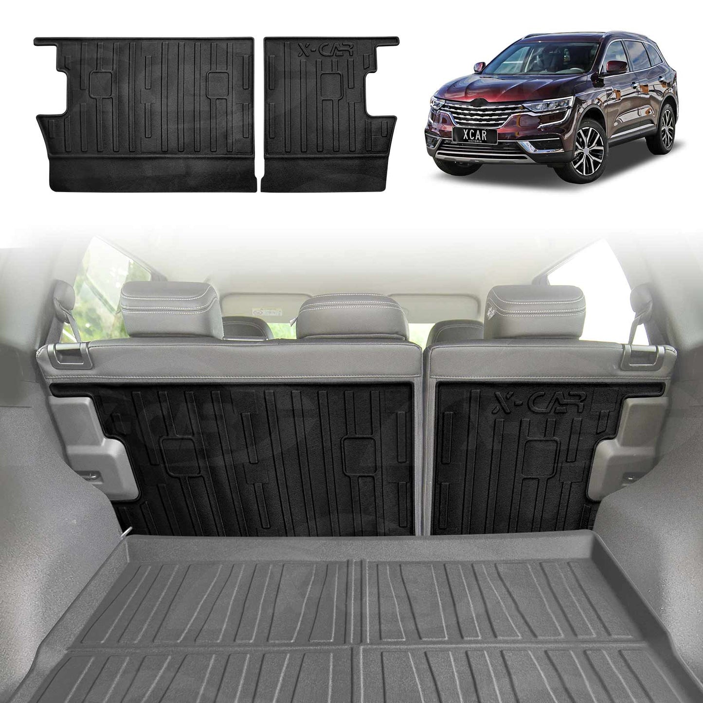 Back Seat Protector for Renault Koleos 2016-Onwards All Weather Heavy Duty Car Seat Kick Mats Cover