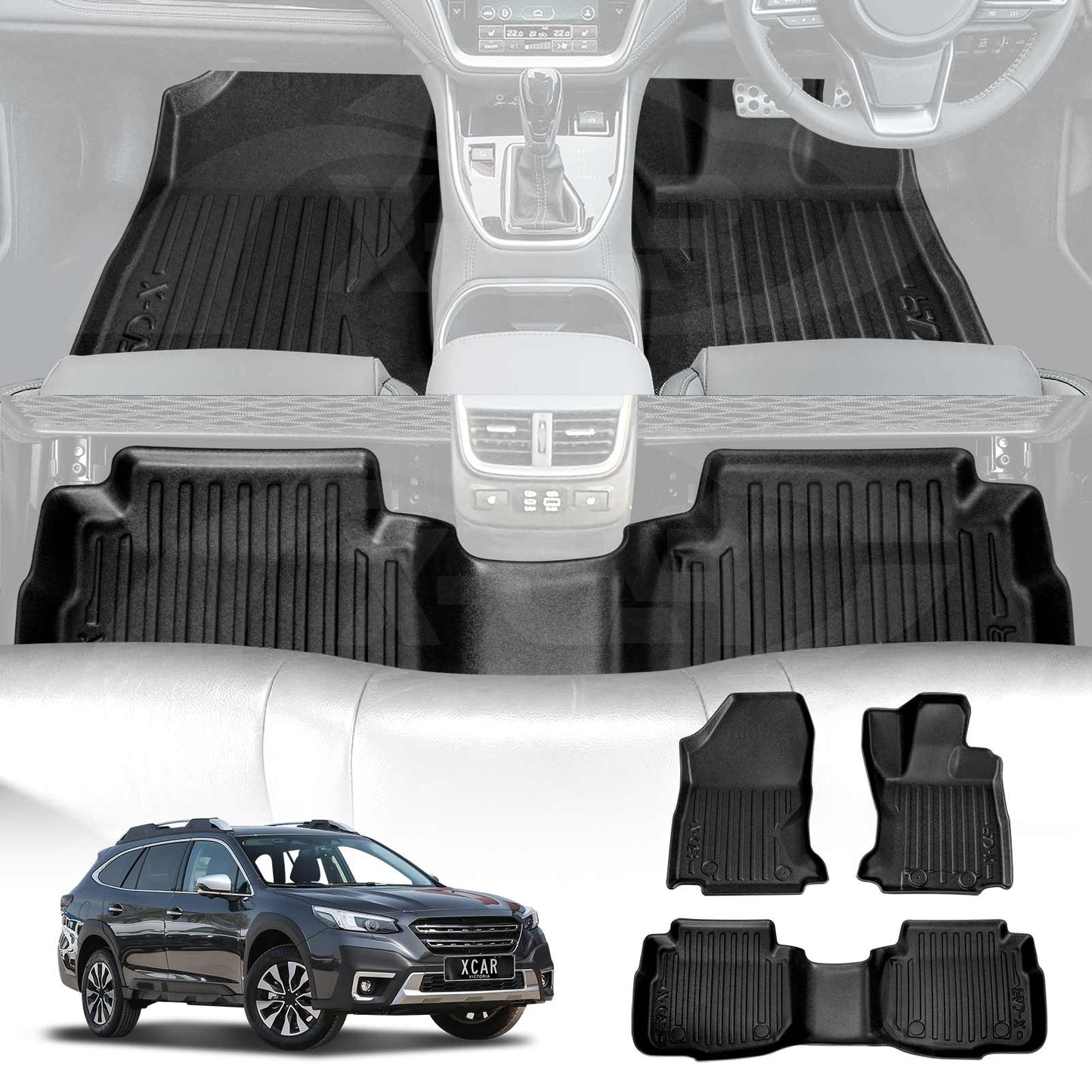 3D Floor Mats for Subaru Outback 2020-Onwards All Weather Heavy Duty Cargo Car Trunk Luggage Tray Accessories