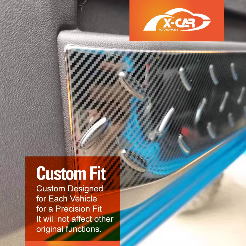 Anti Kick Car Door Panel For Suzuki Jimny 3-Door 2018-2025 Steel Protective Side Edge Protector Cover Guard Carbon Fibre Style