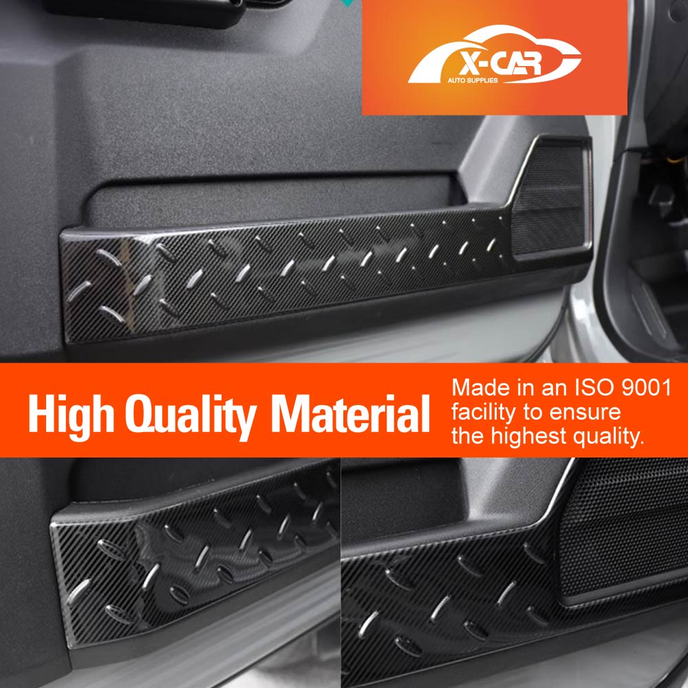 Anti Kick Car Door Panel For Suzuki Jimny 3-Door 2018-2025 Steel Protective Side Edge Protector Cover Guard Carbon Fibre Style