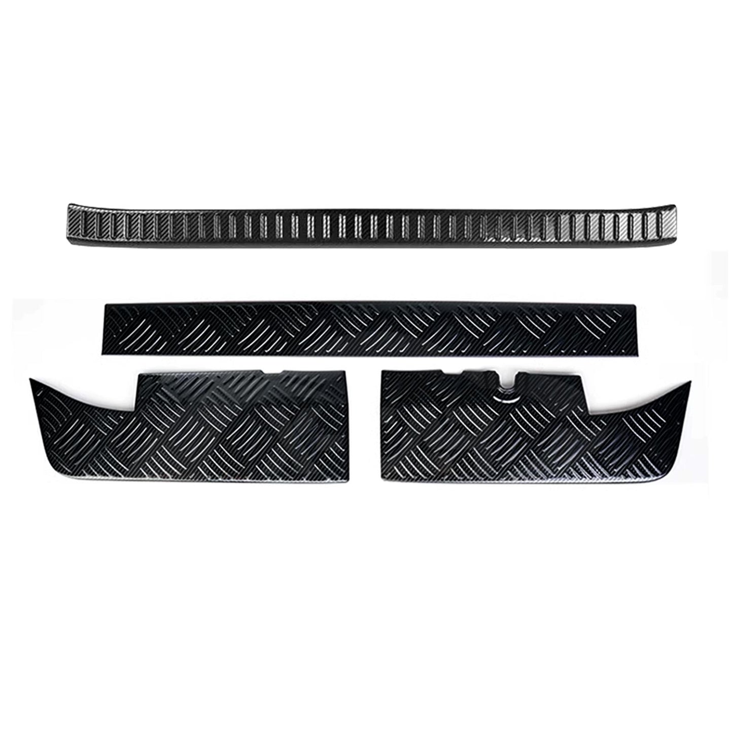 Rear Bumper Guard & Boot Sill Protector Panel for Suzuki Jimny XL 5-Door 2023-Onwards Carbon Fiber Style Scuff Plate Accessories