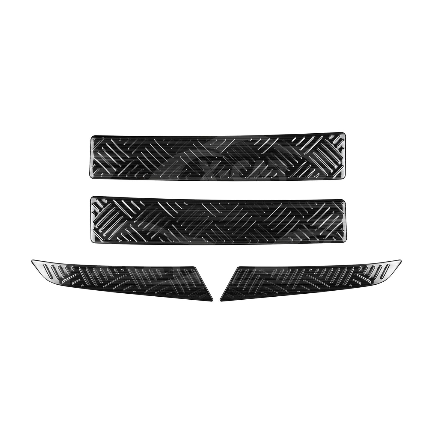 Front Bumper Guard Trims for Suzuki Jimny XL 5-Door 2023-Onwards Stainless Steel Scratch Protection Exterior Accessory Black