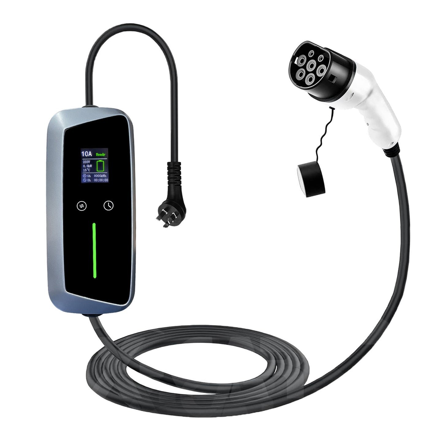 Type 2 Portable EV Charger 10 Amp 2.4KW Australian Plug 5 Meters for Tesla Model 3 Model Y BYD ATTO3 Polestar MG EV
