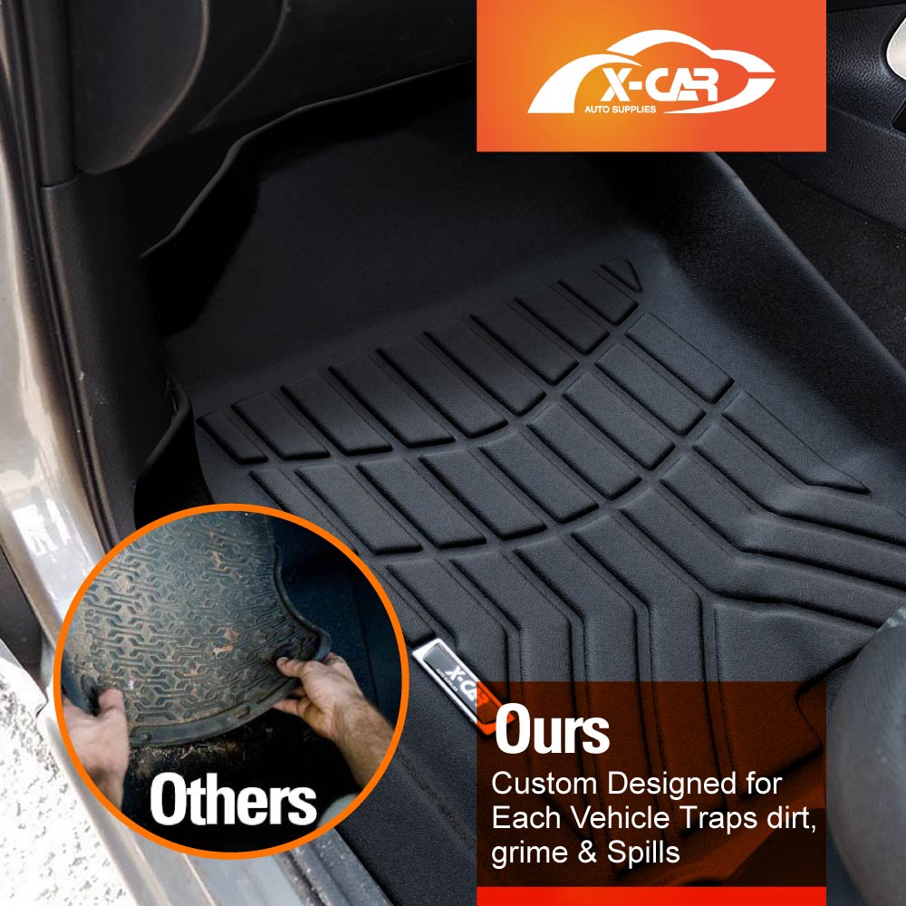 3D Floor Mats for Nissan Navara NP300 D23 Single Cab 2015-Onwards Customized Heavy Duty All Weather Car Liners