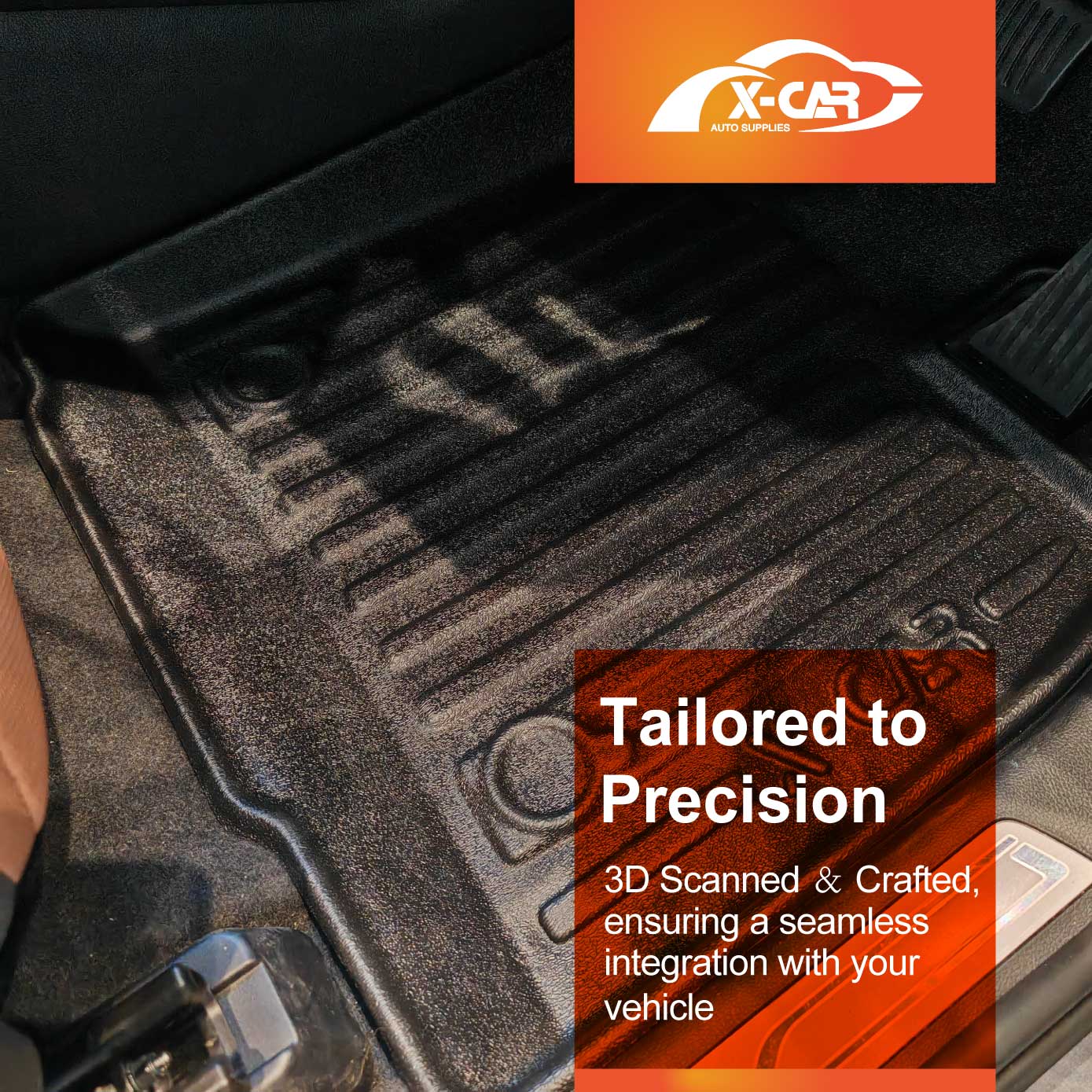 3D Floor Mats Boot Liner for BYD SEALION 6 SEALION6 2024-Onwards All Weather Heavy Duty Cargo Car Trunk Luggage Tray