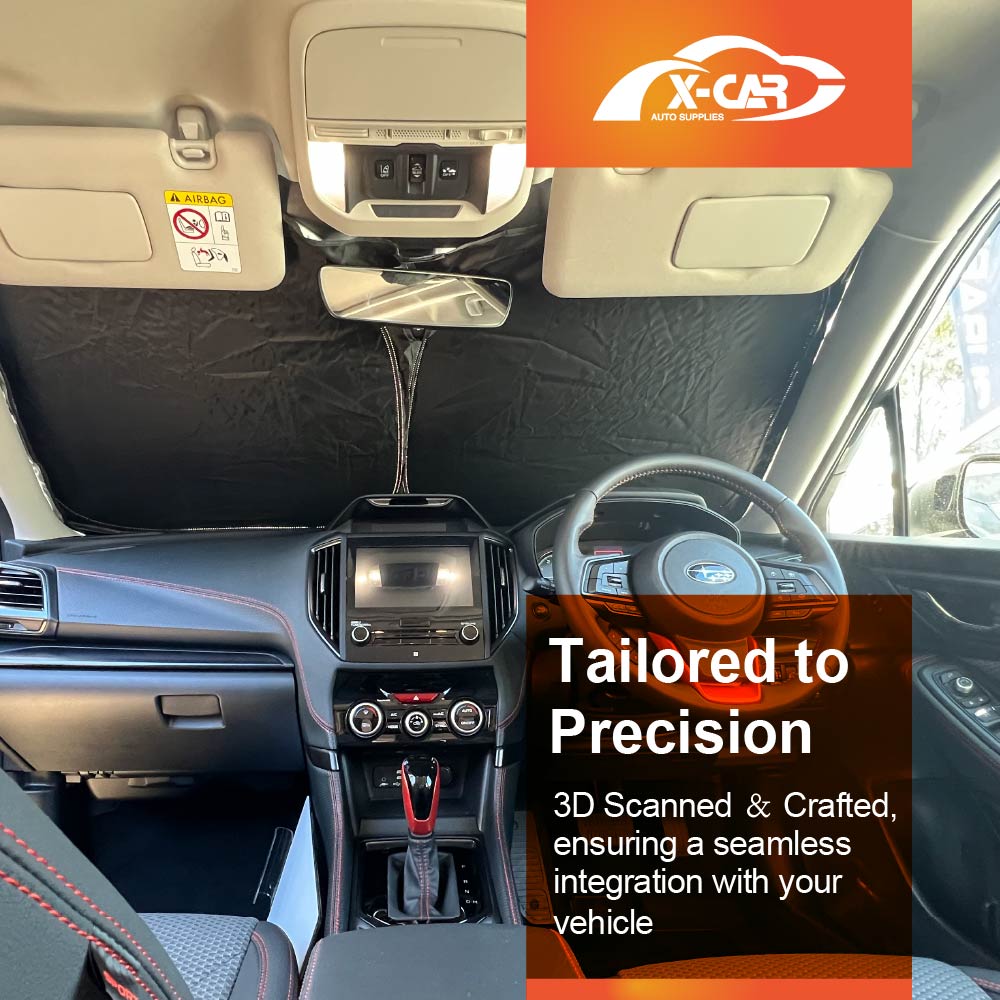 WindScreen Sun Shade for Subaru Forester 2019-2024 Blocks UV Rays Sun Visor Protector Foldable Sunshade