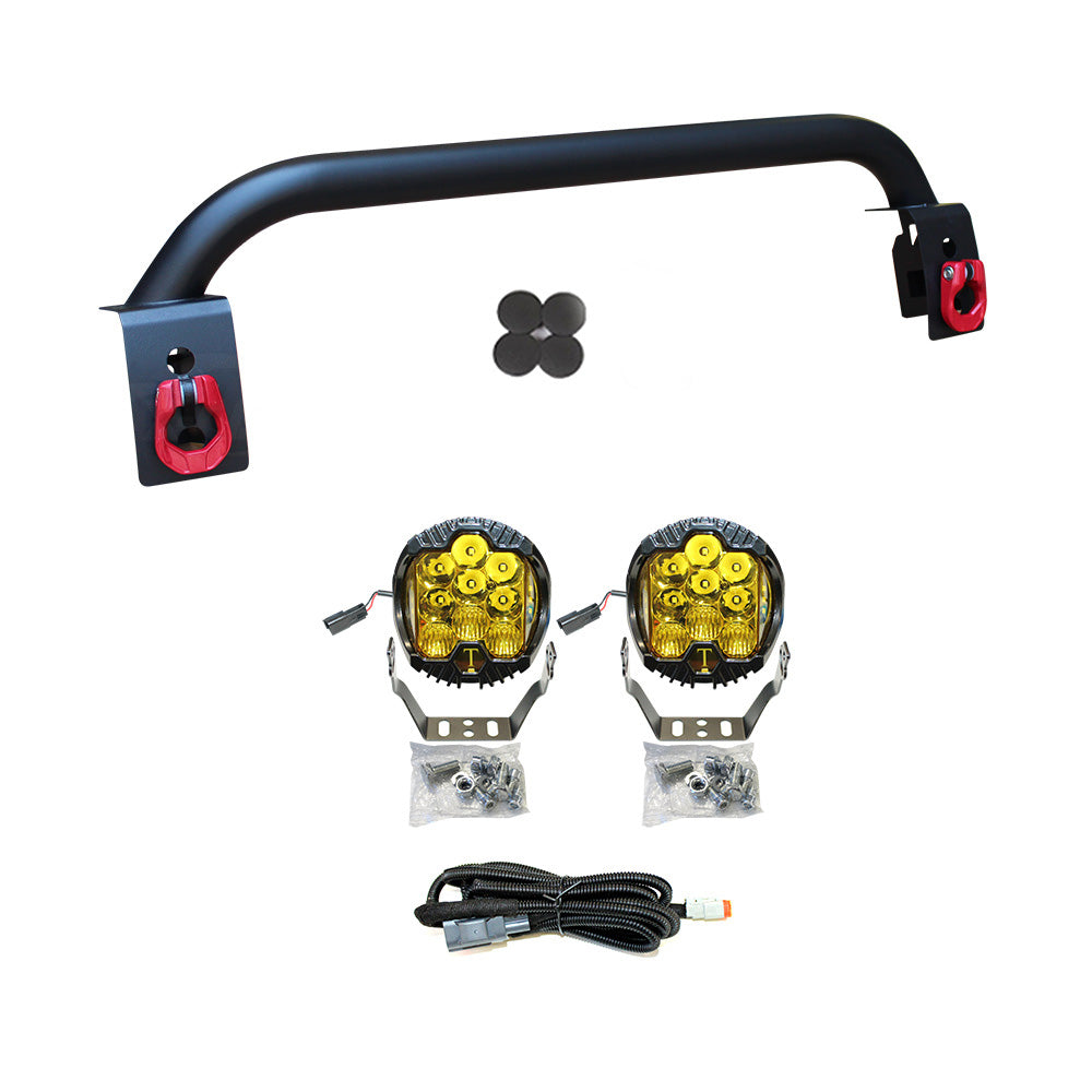 Front Nudge Bar with 2x LED Pod Spotlight for GWM Tank 300 2023-2025 Off-Road Bullbar Front Bumper Driving light