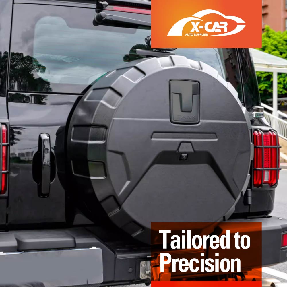 Spare Wheel Cover with Fake Tyre for GWM Tank 300 2023-Onwards Tire Protective case Exterior Modification Accessories Matt Black