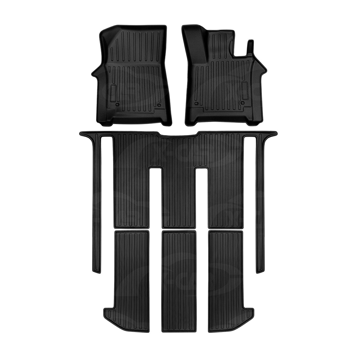 3D Floor Mats for Toyota Alphard 2023-Onwards Heavy Duty All Weather Car Waterproof Interior Protection Liner Set