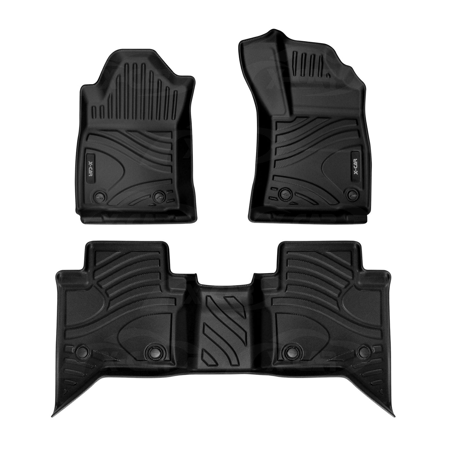3D Floor Mats for Toyota Hilux Dual Cab Auto 2025-Onwards Heavy Duty All Weather Car Waterproof Interior Protection Liner Set