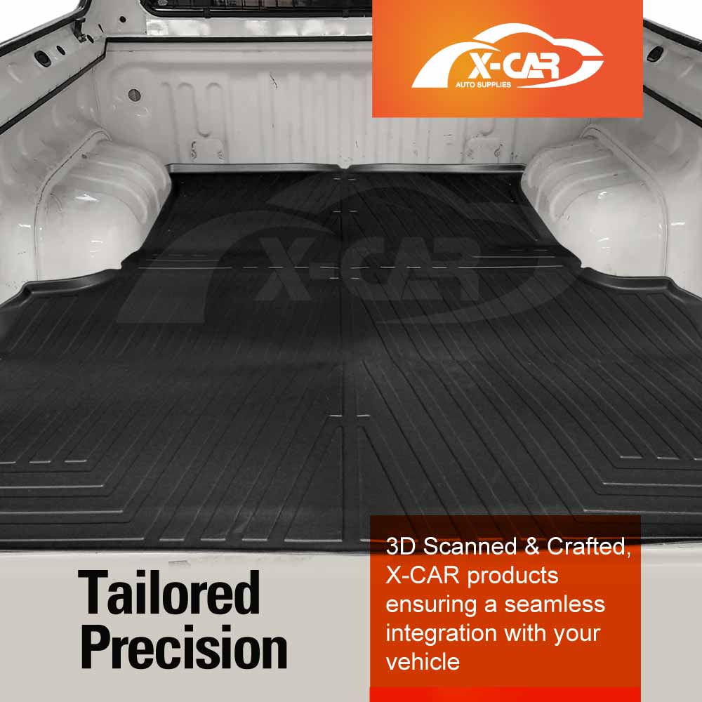 3D Floor Mats Tub Liner Set for Toyota Hilux Dual Cab Auto 2016-Onwards J-Deck Heavy Duty All Weather Car Mats