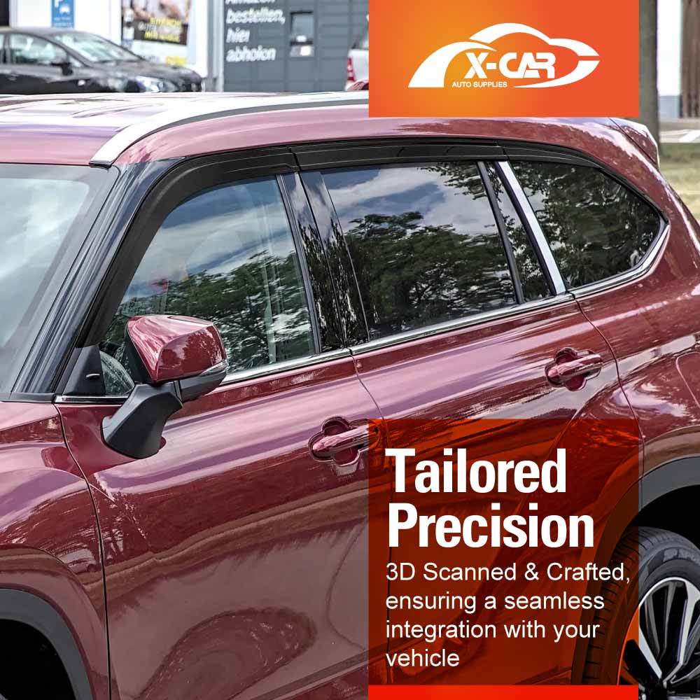 Weathershields for Toyota Kluger 2021-Onwards Car Weather Shields Wind Deflectors Window Sun Visor 6 Pcs