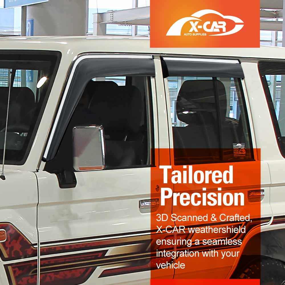 Weathershields for Toyota LandCruiser 70/76/78/79 2007-2025 Series Car Weather Shields Wind Deflectors Window Sun Visor