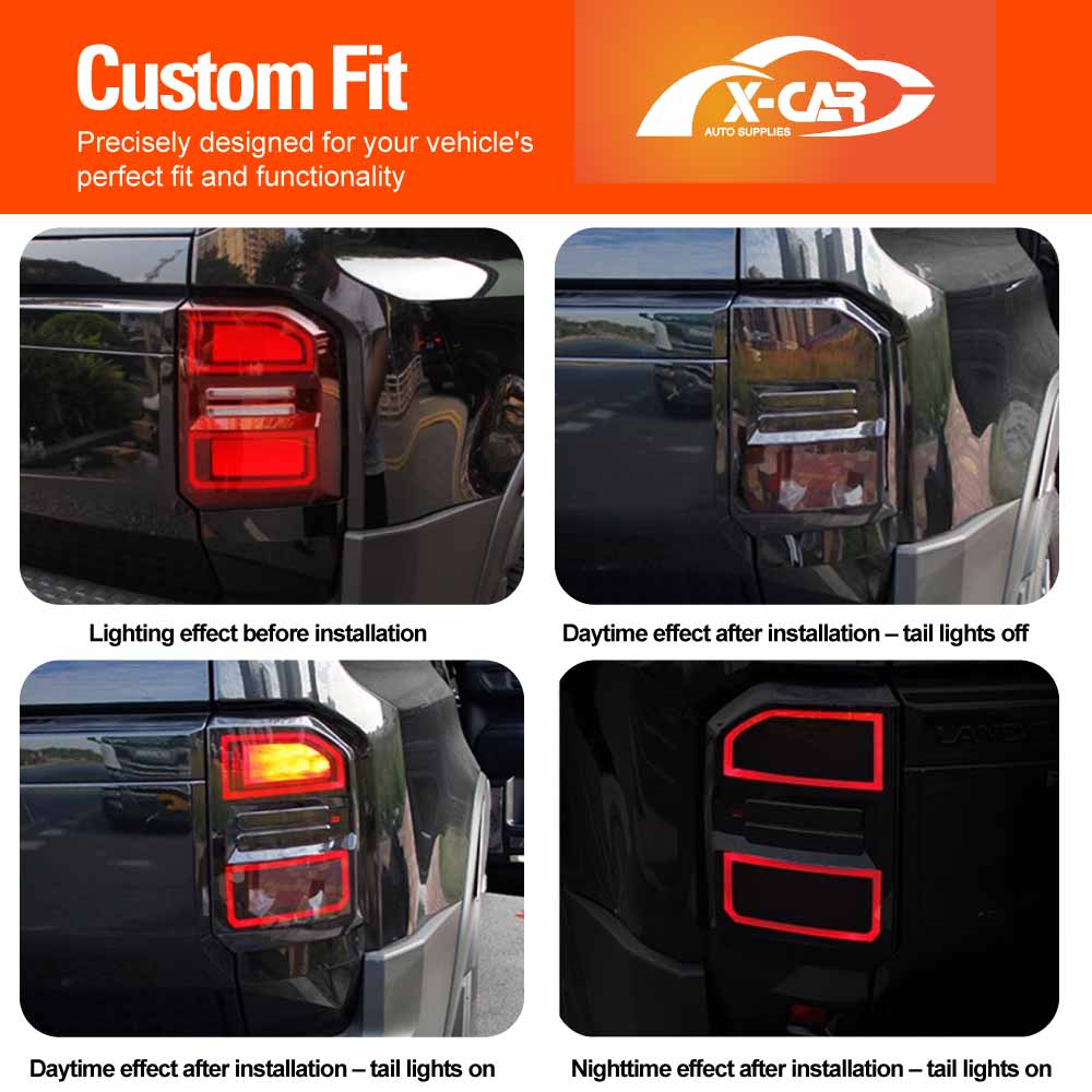 Tail Light Cover Trim for Toyota Prado 250 Series 2024-Onwards Rear Lamp Taillight Frame Guard Set of 2