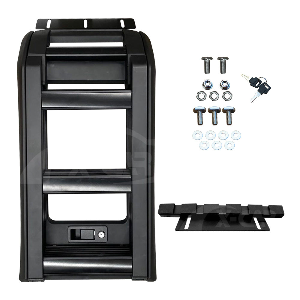 Foldable Liftable Side Ladder for Toyota Prado 250 Series 2024-2025 Protective Frame Exterior Modification Accessories Aluminum Alloy Black