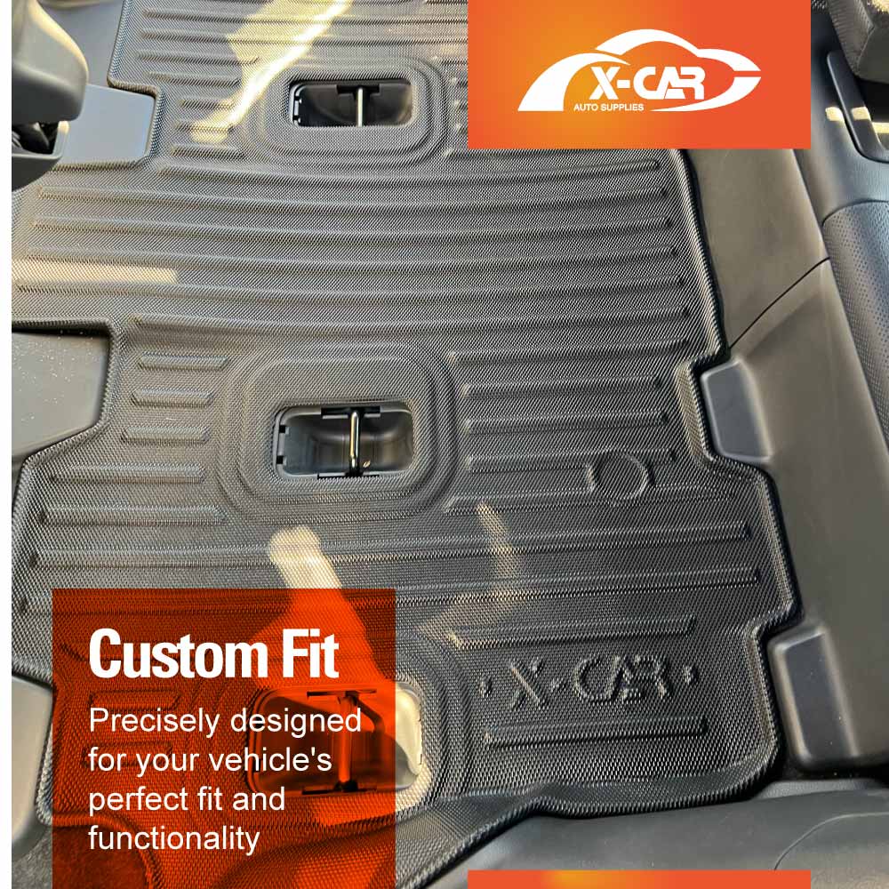 3D Third Row Seat Floor Mat for Toyota Prado 250 Series 7 Seater 2024-2025 Heavy Duty All Weather Car Mats Carpet Liner