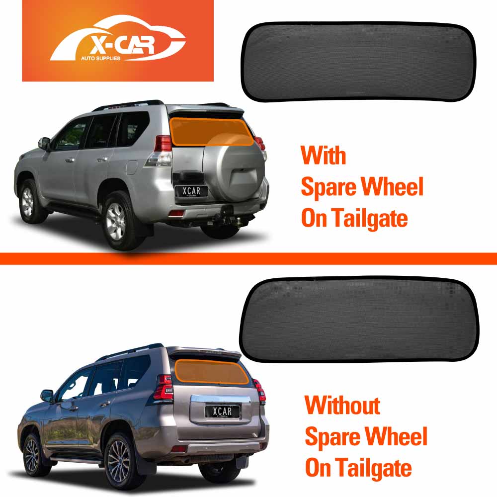 Window Sun Shades for Toyota Prado 150 Series Non-Spare Wheel On Tailgate 2009-2024 Car Custom Rear Windscreen Shade Sun Blind Mesh