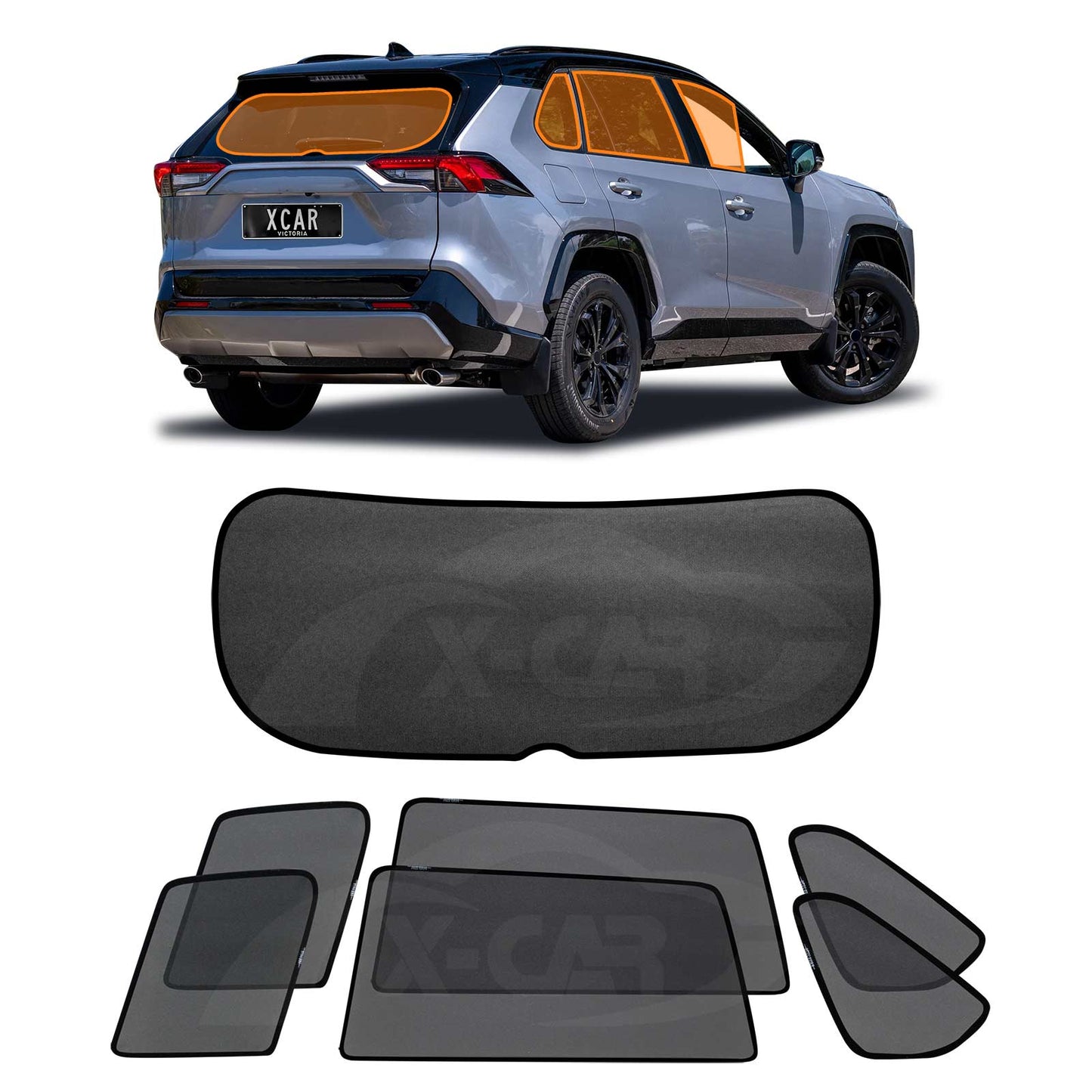 Window Sun Shades for Toyota RAV4 RAV 4 2019-2025 Car Custom Rear Windscreen Shade Sun Blind Mesh
