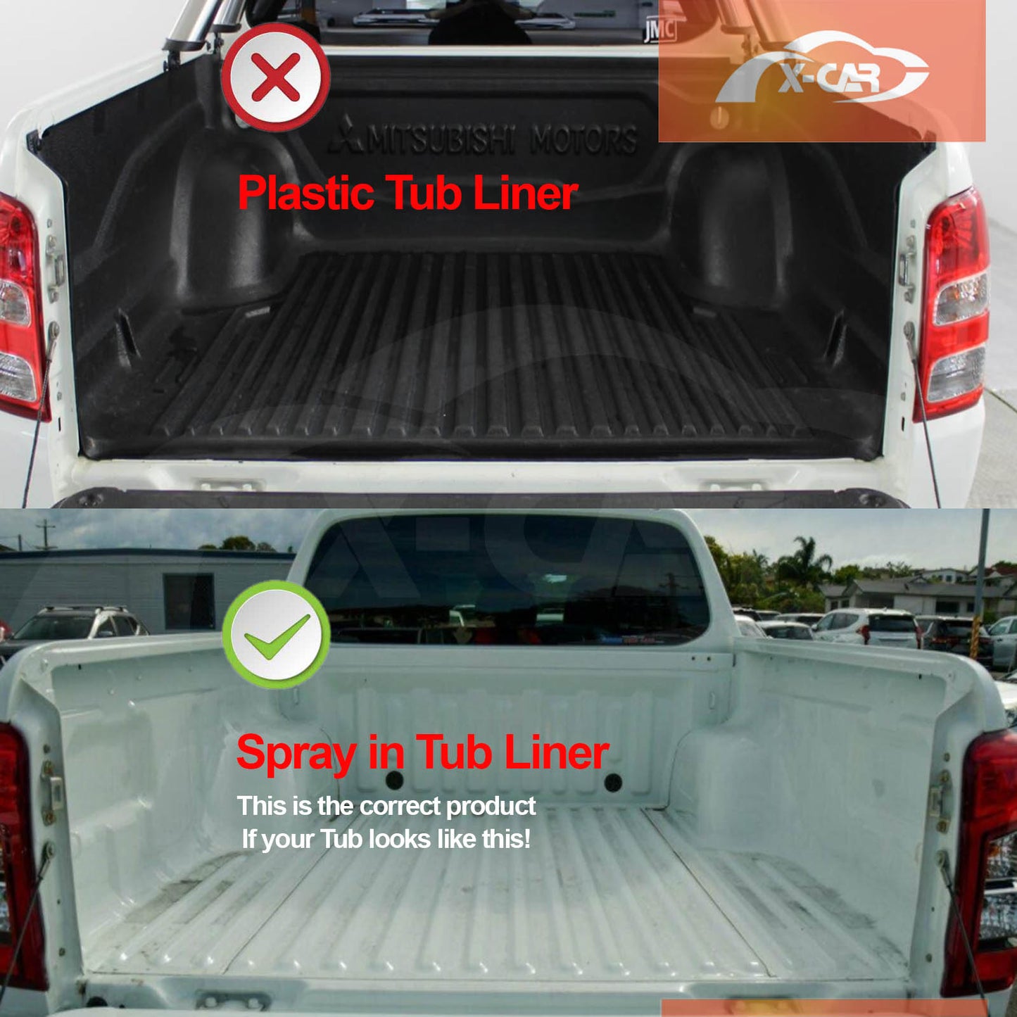 3D Car Floor Mats Tub Liner for Mitsubishi Triton MQ MR Dual Cab 2015-2024 Heavy Duty All-Weather Cargo Mats