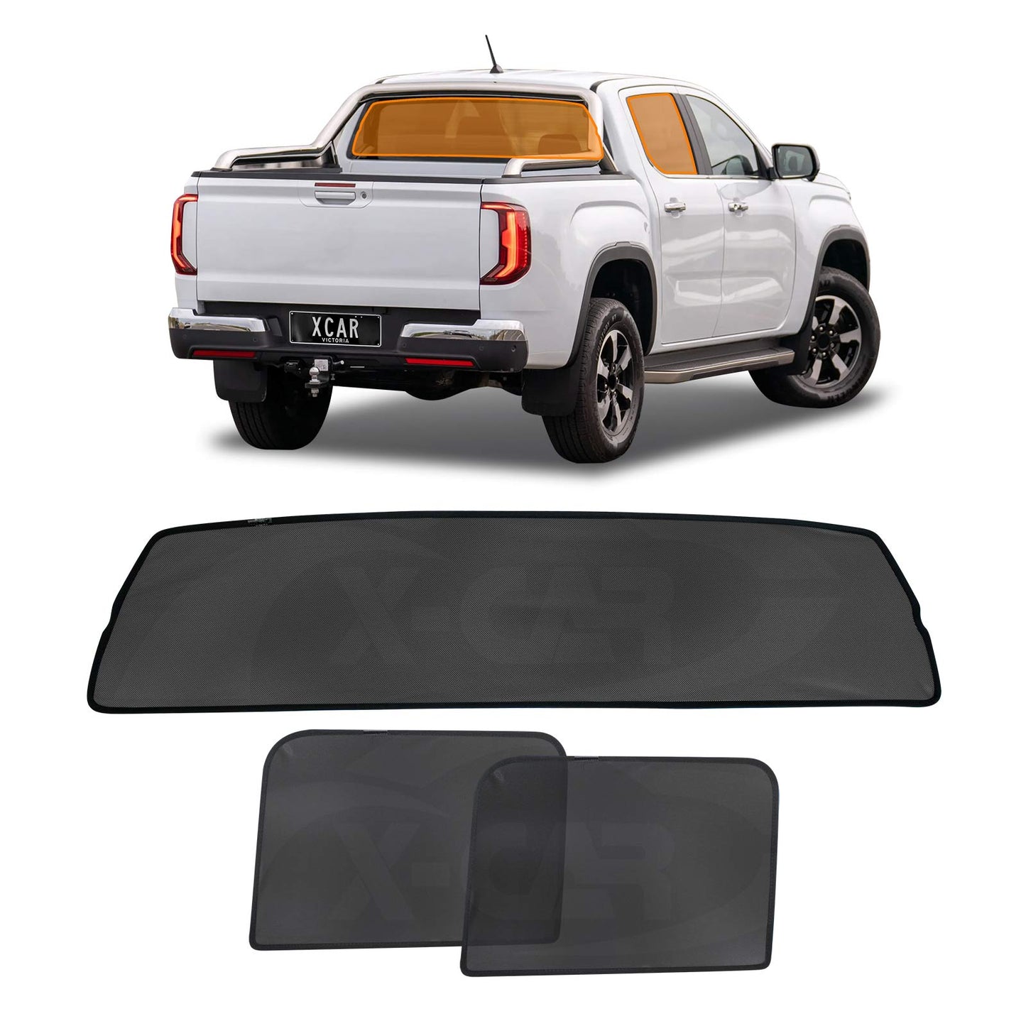Window Sun Shades for Volkswagen Amarok 2009-2022 Magnetic Car Custom Rear Windscreen Shade Sun Blind Mesh