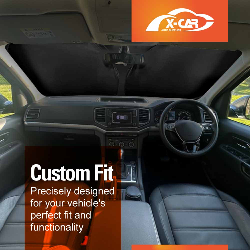 WindScreen Sun Shade for Volkswagen Amarok 2009-2022 Blocks UV Rays Foldable Custom Wind Screen Sun Visor Protector