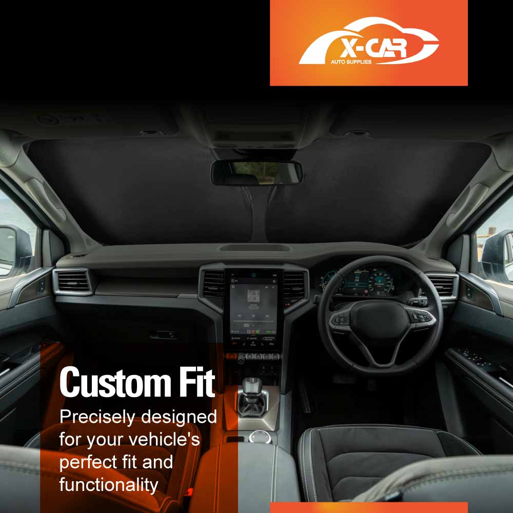 WindScreen Sun Shade for Volkswagen Amarok NF Series 2023-Onwards Dual Cab Blocks UV Rays Sun Visor Protector Foldable Sunshade