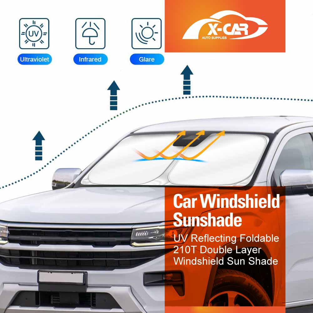 WindScreen Sun Shade for Volkswagen Amarok NF Series 2023-Onwards Dual Cab Blocks UV Rays Sun Visor Protector Foldable Sunshade