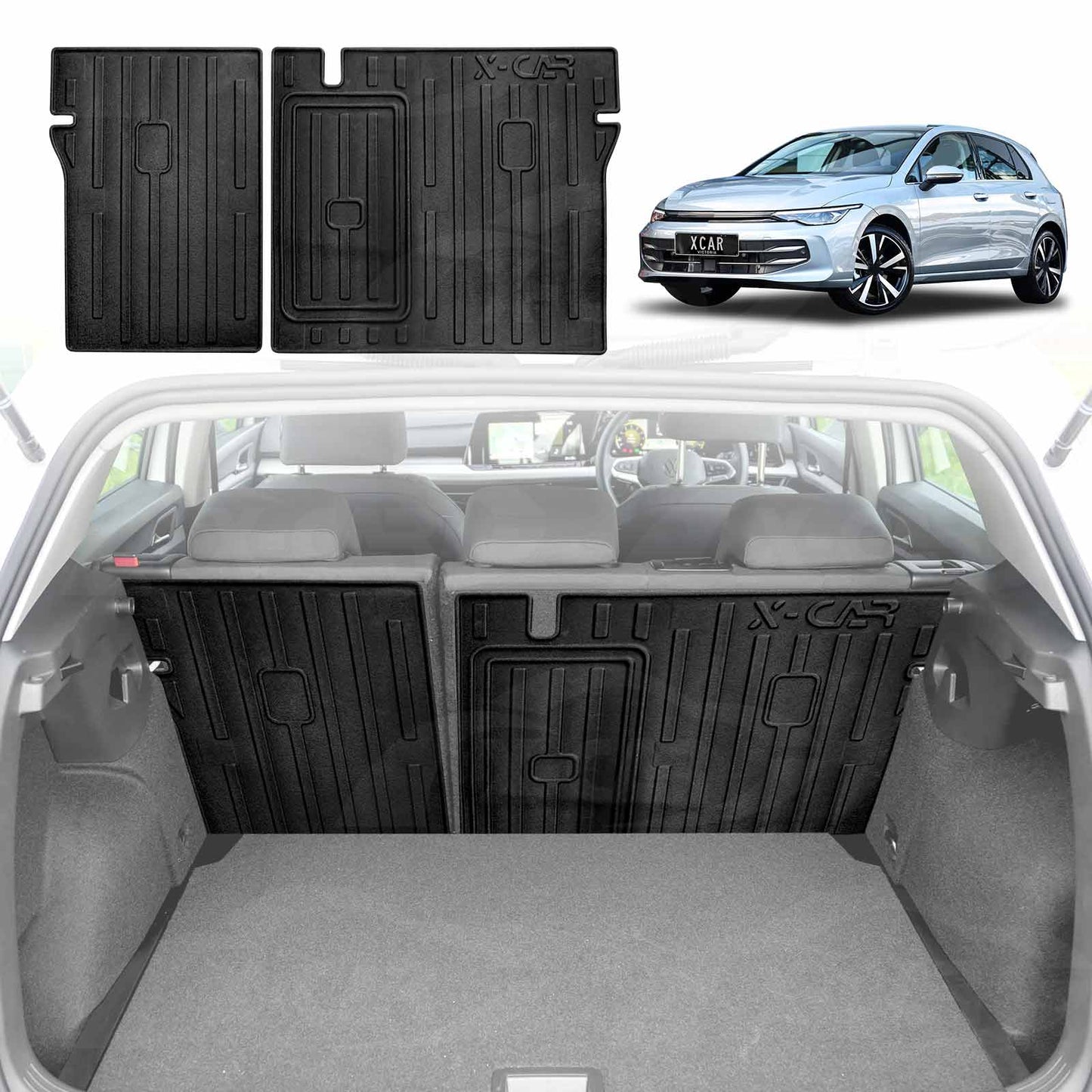 Back Seat Protector for Volkswagen VW Golf MK7 MK7.5 MK8 2013-Onwards All Weather Heavy Duty Car Seat Kick Mats Cover